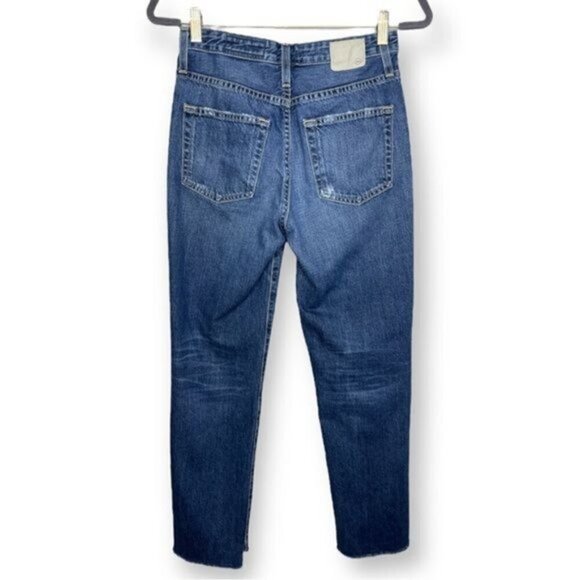 Adriano Goldschmeid 26 Phoebe Vintage High Waisted Tapered Leg Crop Jeans $255 - Picture 4 of 16